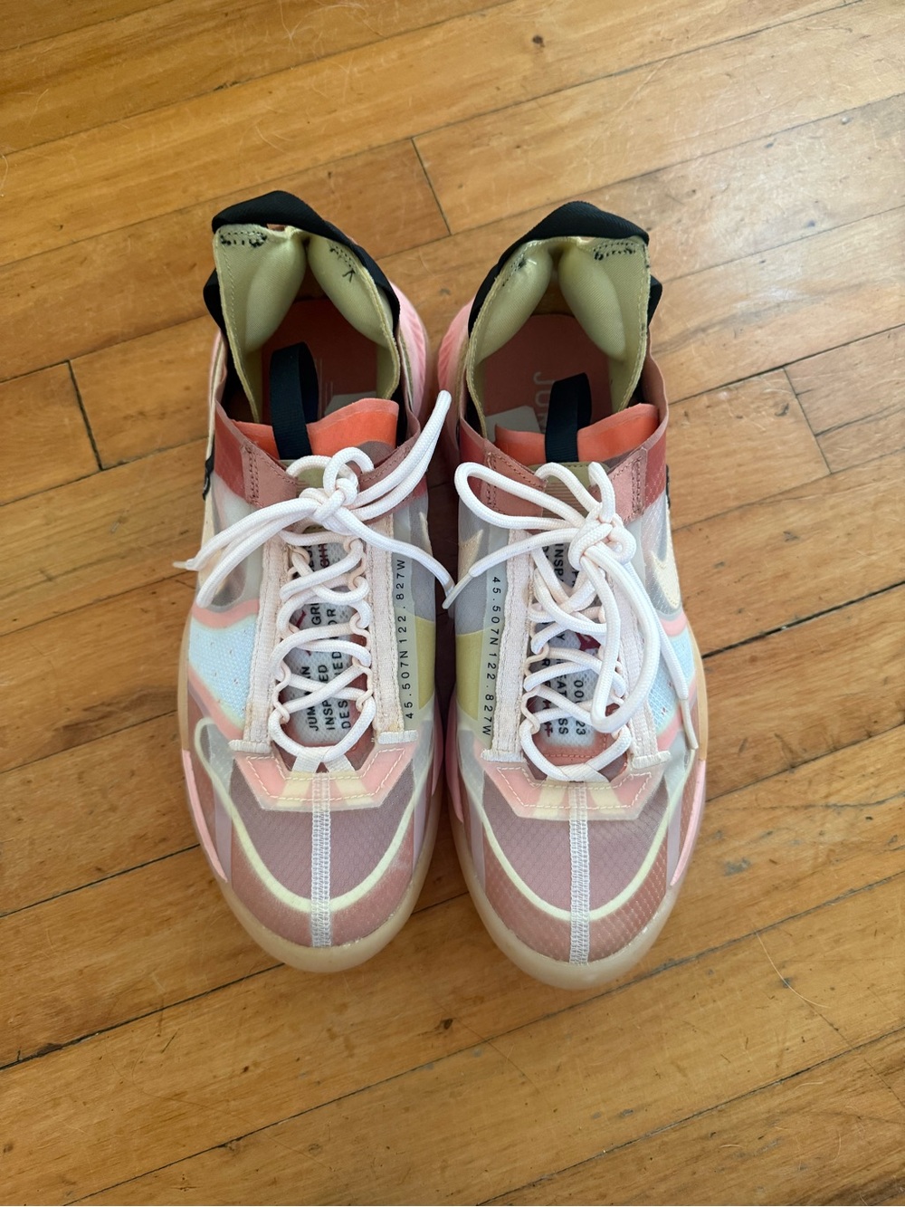 Jordan Pink and Coral Athletic Sneakers